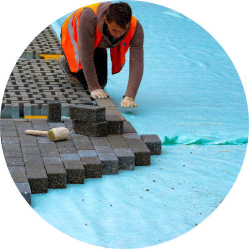 Geotexile and construction