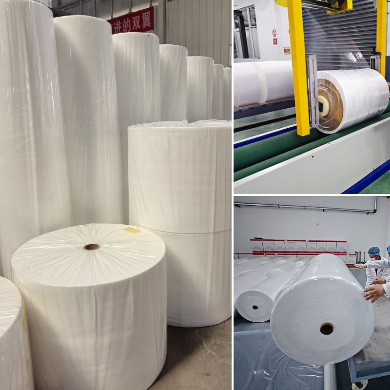 packaging and wrapping the roll nonwovens